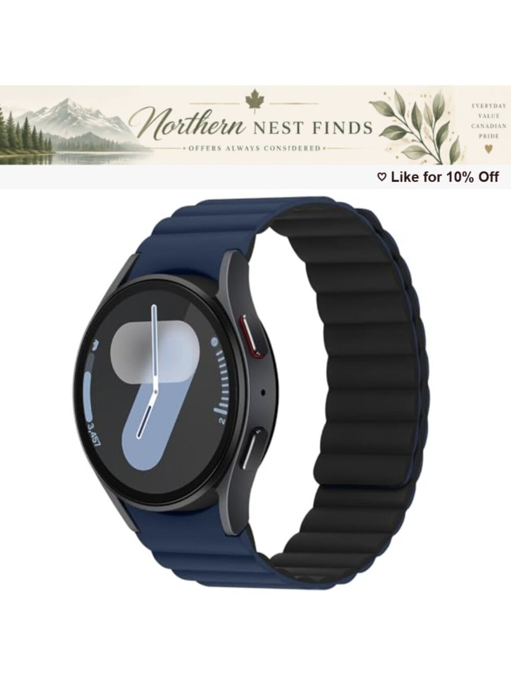 Magnetic Silicone Watch Band Compatible with Samsung Galaxy Watch
